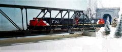 A CN Freight crosses the White River Bridge